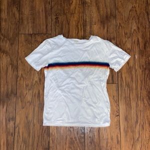 Brandy Melville rainbow stripe t shirt
